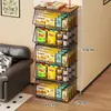 Estante de Almacenamiento para Cocina, Estante Móvil de Varias Capas para Snacks y Juguetes para Sala de Estar, Canasta para Encimera para Frutas, Verduras y Condimentos