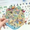 Adesivos Autênticos da Disney do Personagem Stitch para Paisagismo Mundo Encolhido Casa 3D Descompressão Cena DIY Manual