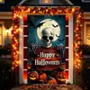 Cubierta de Puerta de Halloween Fantasma Femenino Aterrador Pegatina de Puerta Calavera Jack Cortina de Puerta Cubierta de Puerta Fantasma Femenino Vestido de Blanco de Halloween de Amazon
