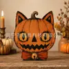 Decoraciones de Mesa de Halloween Transfronterizas Bandeja de Gato de Madera Adornos Decorativos Arreglo de Escena de Mesa de Halloween