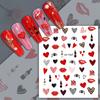 Unhas Cross-border Love Romantic Valentine's Day Nail Art Stickers Spice Girls Red Lips Decoração de unhas 3D Decalques Jóias Atacado