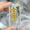 Adesivo de Telefone de Ouro Puro 999 para Riqueza Instantânea, com Adesivo Traseiro, Adesivo de Ouro 2mg, Presente Promocional para Lojas de Ouro em Transmissão ao Vivo
