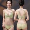 Lingerie Renda Renda de Alta Qualidade Costas Lindas Seios Pequenos Push-Up Suporte Suave para Retração Mamária Antiderrapante Sem Aro Conjunto de Sutiã