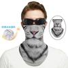 Deportes al aire libre orejera protección solar máscara de animal equitación toalla facial de seda de hielo media cara protección del cuello cuello transpirable verano