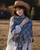 Bufanda para Mujer, Adecuada para Primavera, Otoño y Verano, Chal para Aire Acondicionado, Versátil para la Playa, Velo Protector Solar, Protección para el Cuello, Bufanda Cálida de Algodón y Lino de Seda