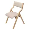 Cadeira dobrável de madeira maciça, cadeira portátil para casa com encosto, banqueta de madeira simples moderna nórdica, banqueta casual, cadeira de reunião