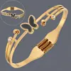Suministro Exclusivo Transfronterizo de Pulseras Abiertas Irregulares Estilo Europeo y Americano, Acero Inoxidable Electroplateado con Oro Real de 18K, Pulseras de Lujo Ligero para Mujer al por Mayor