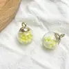 Sereia Bolha Bola de Bolha Colorida Vidro Arco-Íris Espuma Transparente Bola Pingente Charme Brinco Pendente Acessórios DIY