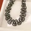 Collar de Encaje con Perlas y Cuentas de Cristal, Cadena para Clavícula de Lujo Ligero de Nicho, Set de Joyería de Moda Estilo Pastoral al por Mayor