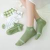 Verão Novo Casual Meias Curtas Verde Estilo Japonês Finas Versátil Meias de Tornozelo para Menina Atacado Barraca de Rua