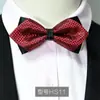 Pajarita hombre formal profesional negocios festivo rojo novio boda poliéster seda liso punto puntiagudo doble capa