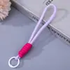 Cordão de celular com nó de guarda-chuva de dopamina, chaveiro de boneca simples criativo para mochila, pingente acessório de corda trançada colorida