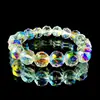 Venta al por mayor Yiwu artículos pequeños bola de flor cuentas pulsera de cristal femenina diy pulsera de cuentas para pareja estudiante pulsera arcoíris