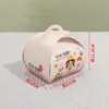 Caja Portátil para Pastel de Mousse Caja Desechable para Pastelería Caja para Postre de Queso Rollo Suizo Caja de Embalaje para Alimentos Horneados