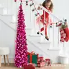 Árbol de Navidad Cónico de Lentejuelas Rojo Rosa Más Vendido de Amazon, Fácil de Doblar y Guardar, Adecuado para Accesorios de Decoración de Escena de Dormitorio y Sala de Estar