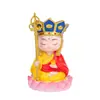 Montaña Jiuhua Tierra Rey del Tíbet Bodhisattva Artesanías Creativas de Resina Adornos Buda Pequeño Monje Regalo a Mano Accesorios para el Hogar