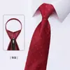 Estilo Cadena Hombres Formal Boda Novio Festivo Mujeres Corbata Roja Negocios Versión Coreana Corbata Perezosa Sin Nudo