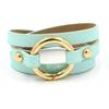 Pulsera de Cuero PU Nacarado de Moda Japonesa y Coreana para Mujer Pulsera de Cuero Sintético de Color Multicapa Pulsera 5 Colores Opcionales