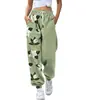 Calça Harem Feminina Estampada Digitalmente em 3D com Duas Cores, Casual Esportiva, com Cordão e Elástico no Tornozelo, Roupas Femininas Outono 2021 Nova