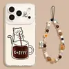 Funda de Teléfono de Gato para Apple 17promax Linda 16 Set iPhone15 Transparente 14 Simple 13 Con Correa
