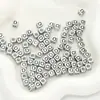 Cuentas de acrílico con letras del alfabeto inglés cuadradas plata antigua DIY pulsera de cuentas hecha a mano collar accesorios de joyería material