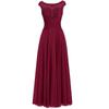 Degustación Novia Nuevo Retro Vestido de Compromiso Suave Espalda Fiesta Vestido de Noche Rojo Princesa en Escape