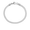 Emanco Pulsera Simple de Cadena de Hueso de Serpiente de Acero Inoxidable para Mujer, Pulsera Delgada Versátil de Cadena de Serpiente Plana, Pulsera Ins para Pareja