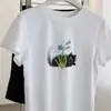 Camiseta Feminina Redonda de Manga Curta com Estampa de Gato Cartoon Estilo Coreano, Nicho Novo Modelo de Verão 2025, Roupa de Baixo Tendência para Reduzir a Idade de Estudantes