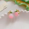 Pendientes con microincrustaciones de nicho de melocotón rosa para mujer, de moda, ligeros, de lujo, de alta calidad, con temperamento que combinan con todo, joyería para las orejas