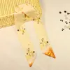 Pañuelo de Seda con Sentido del Diseño Largo Alto Sentido Nicho Pintura al Óleo Banda para el Cabello Bolsa de Regalo Pañuelo de Seda Banda para el Cabello Cinta para el Cabello Nicho