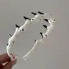 Peine de Dientes de Lunares Estilo Francés Cinta Corona Alta Sencillo Versátil Diadema Fijo Dulce Delicado Adelgazante Facial Accesorio para el Cabello Nuevo Modelo
