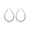 Pendientes lisos decorativos de plata de moda de eBay Amazon, pendientes creativos de Europa y Estados Unidos exagerados de comercio exterior, fabricantes al por mayor