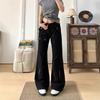 Verano Cintura Alta 2025 Diseño Americano Jeans Cargo Multibolsillos para Mujer, Pantalones Sueltos de Pierna Recta Micro Acampanados de Pierna Ancha