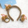 Internet Celebrante Lindo Super Lindo Anillo de Cabello de Conejo Niña Dibujos Animados Felpa Horquilla Coreana Niños Sencillo Bola Accesorios para el Cabello