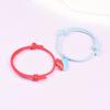 Pulsera de Pareja Transfronteriza de Amazon, un Par de Línea Milanesa Magnética Ajustable para Hombre y Mujer, Modelo de Pareja Simple de Flecha Atravesando el Corazón