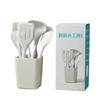 Espátula de Silicone Mini Colher Grau Alimentício Ferramenta Suplemento Alimentar para Bebês Batedor de Ovos Espátula para Fritar Pinça de Alimentos Conjunto de Silicone para Assar