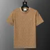 Camiseta de manga curta de alta qualidade, transfronteiriça, corretamente etiquetada, nova, da moda, para o verão, solta, jacquard, comércio exterior europeu e americano