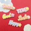 Placa de Letras Pop de Red Transparente Accesorios de Resina DIY Parche para Funda de Teléfono Móvil Cuerda de Cabeza Pasador Taza de Agua Hebilla de Zapato Parche