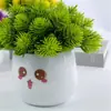 Flores Artificiales Falsas Muebles para el Hogar Adornos de Mesa Balcón Flores de Plástico Planta Verde Falsa Adornos de Plantas en Maceta Mini Decoraciones Bonsái