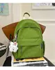 Mochila estilo ins para garota japonesa suave feminina versão coreana cor sólida versátil mochila para garota ensino fundamental ensino médio estudante