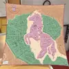 Lenço Quadrado Grande Juma 90 Versão Taiwanesa Estampado Exquisito Borda Enrolada em Ângulo Reto Lenço de Seda Seda Sarja de Hangzhou Lenço de Cabeça para Mulheres Lenço