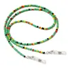 Cadena para gafas cadena colgante correa antideslizante para gafas cordón para gafas de lectura cadena de cuello colgante de color cordón colorido anticaída verde morado