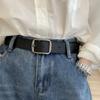 Cinto Simples e Sofisticado para Mulheres, Estilo Coreano Novo Cinto Decorativo Versátil para Jeans para Estudantes do Sexo Masculino, Prata Fosco