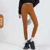 Calça de Yoga LULU Sem Marcas Feminina Cintura Alta Emagrecimento Quadril Linha T Nua Alta Elasticidade Apertada Corrida Fitness