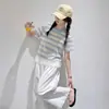 Traje de Manga Corta para Niñas, Ropa Nueva de Verano, Camiseta a Rayas para Niños Mayores, Elegante Conjunto Deportivo Casual de Dos Piezas para Verano para Niñas
