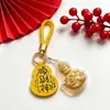 Chaveiro Pingente Dourado do Ano da Ovelha com Decoração em Folha de Ouro Conjunto em Caixa de Presente Personalizado para Negócios Presente Personalizado Atacado