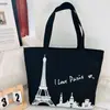 Bolso de Hombro Nuevo Estampado, Bolso de Lona para Mujer de Mano, Bolso Tote Estilo Coreano de Gran Capacidad, Bolso Artístico para Estudiante