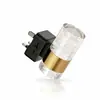 Mini Luminária de Mesa GY211 de Luxo, Cilindro de Bolhas em Acrílico com Design de Faixa Dourada, Luminária de Cabeceira com Sensor Ambiente, Modelo de Tomada
