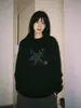 Diseño de Algodón Puro de Manga Larga Nicho Tallas Grandes Camisetas de Manga Larga para Mujer Otoño Estilo Americano Camiseta Holgada Camisa Base Venta al por Mayor