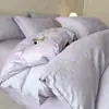 Juego de Ropa de Cama de Algodón de Fibra Larga de Lujo y Gama Alta de Cuatro Piezas, Funda Nórdica de Algodón Puro, Sábana Plana, Sábana Ajustable, Ropa de Cama Estilo Colcha